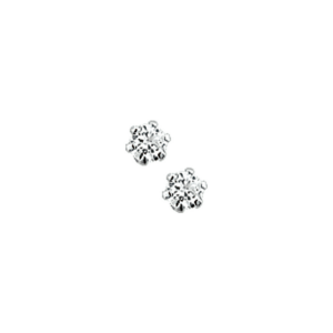 oorknoppen zirkonia zilver wit