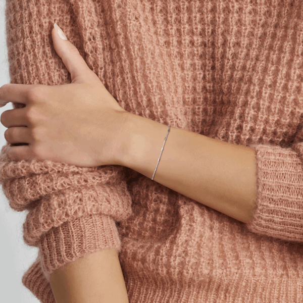 armband buisjes 1,3 mm 16 + 3 cm zilver gerhodineerd