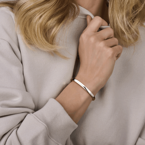 bangle scharnier 5 mm bolle buis zilver gerhodineerd