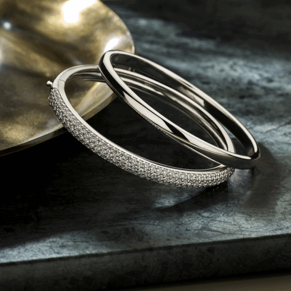bangle scharnier 5 mm bolle buis zilver gerhodineerd
