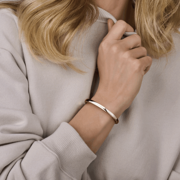 bangle scharnier massief 4 x 60 mm zilver gerhodineerd