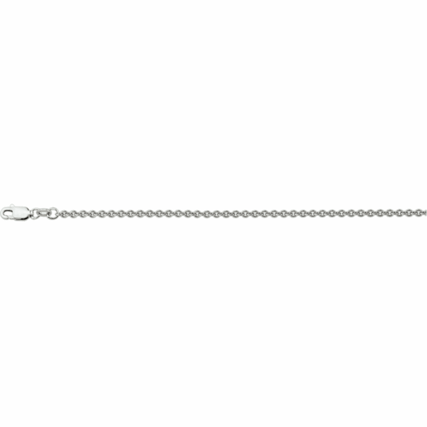 collier anker rond 2,3 mm zilver gerhodineerd