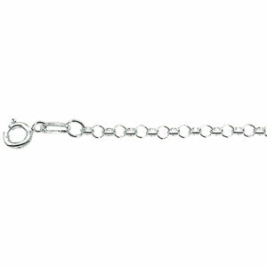 collier jasseron 2,5 mm zilver wit