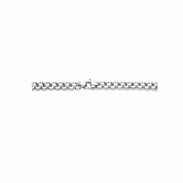 collier panter 6,9 mm 43 cm zilver gerhodineerd