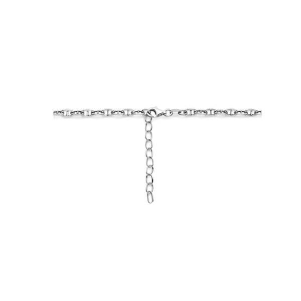 collier ronde buis 4,0 mm 40 + 4 cm zilver gerhodineerd