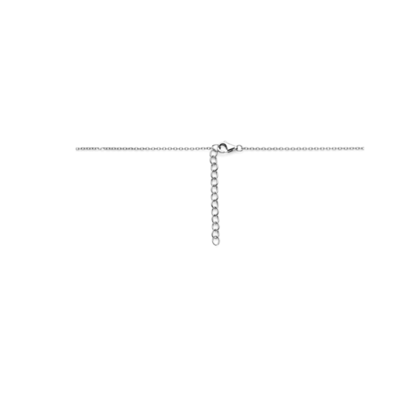 collier rondjes 41 + 4 cm zilver gerhodineerd