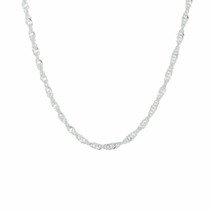 collier singapore 2,25 mm zilver gerhodineerd