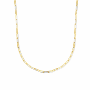 Gouden paperclip collier