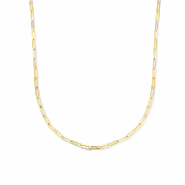 Gouden paperclip collier