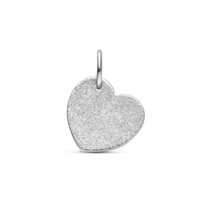 graveerhanger hartje glitter gediamanteerd 15 mm zilver gerhodineerd