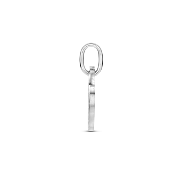 graveerhanger hartje glitter gediamanteerd 15 mm zilver gerhodineerd