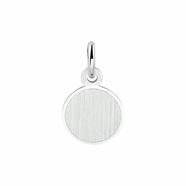 graveerhanger rond gediamanteerd zilver gerhodineerd