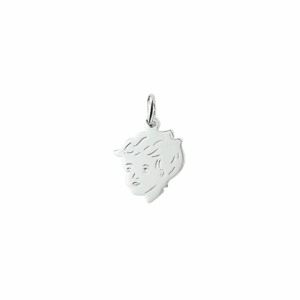 hanger jongen 14 x 17,5 mm zilver gerhodineerd