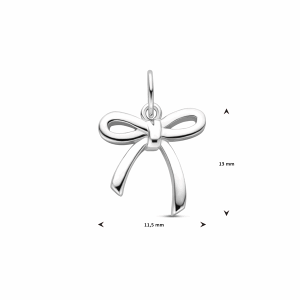 hanger strik 16 mm zilver gerhodineerd