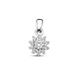hanger zirkonia 15 mm zilver gerhodineerd