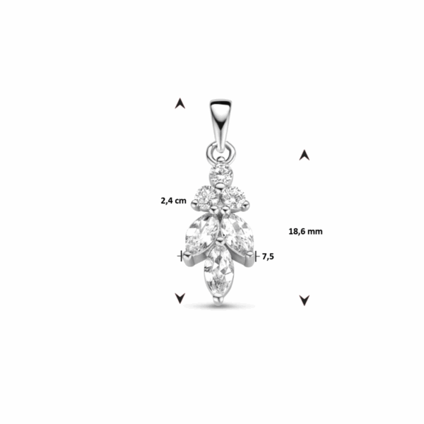 hanger zirkonia zilver gerhodineerd