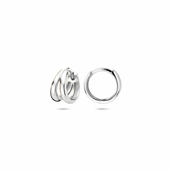 klapoorringen 10 mm zilver gerhodineerd