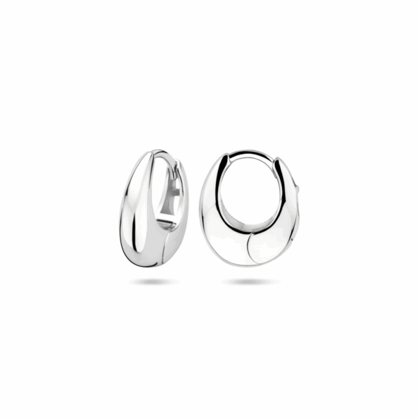klapoorringen 13,5 mm zilver gerhodineerd