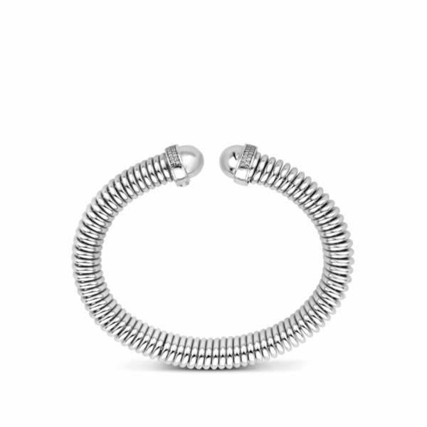 klemband tubogas zirkonia 13 mm zilver gerhodineerd