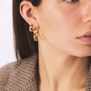Large Beloved Mauve Hoop Earrings