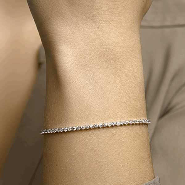 tennisarmband zirkonia 2,5 mm zilver gerhodineerd
