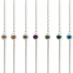 zilver collier met gele steen