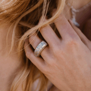 Zilveren ring - Seashell Stars